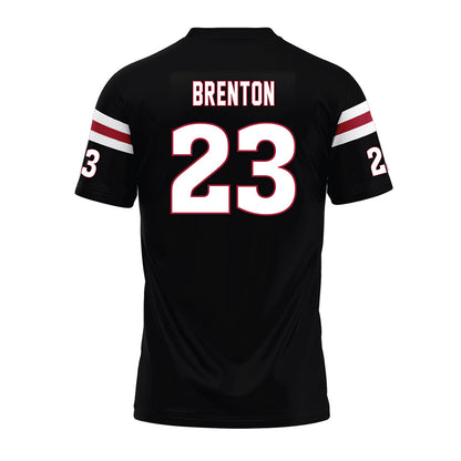 Lenoir Rhyne - NCAA Football : Trey Brenton - Black Premium Football Jersey-1
