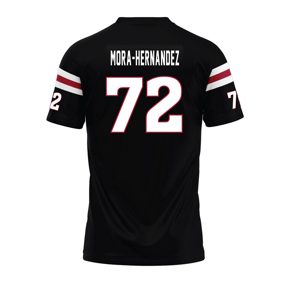 Lenoir Rhyne - NCAA Football : Aaron Jr Mora-Hernandez - Black Premium Football Jersey-1