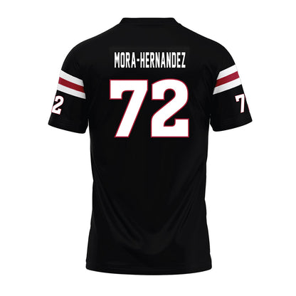 Lenoir Rhyne - NCAA Football : Aaron Jr Mora-Hernandez - Black Premium Football Jersey-1