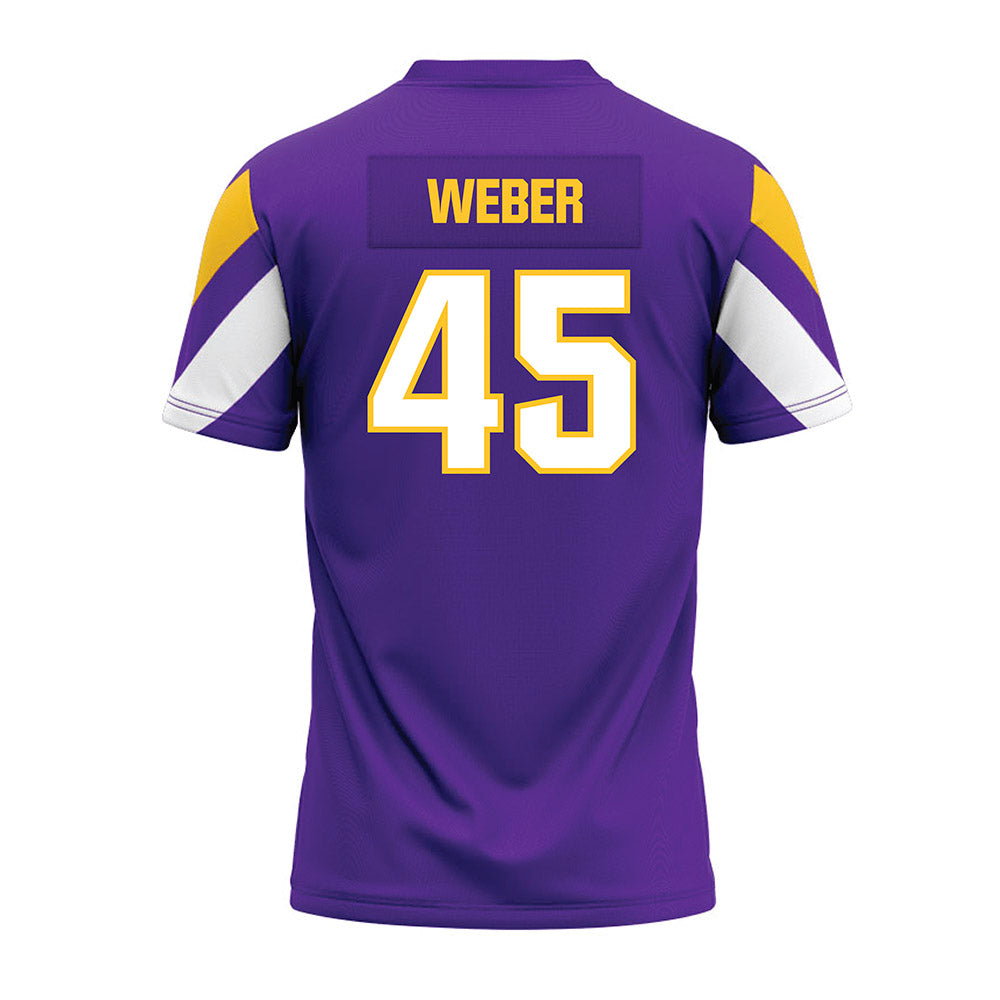 UWSP - NCAA Football : Ryan Weber - Purple Premium Football Jersey-1