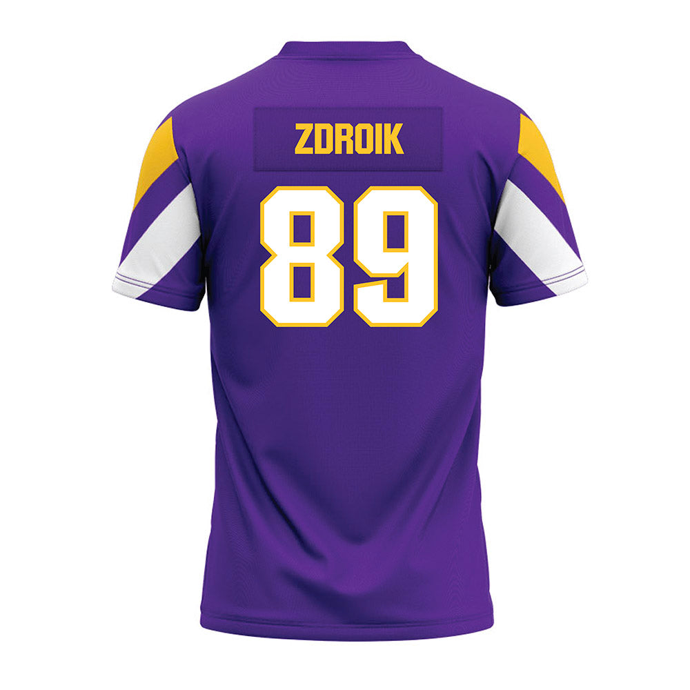 UWSP - NCAA Football : Daniel Zdroik - Purple Premium Football Jersey-1