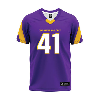 UWSP - NCAA Football : Kevin Brooks - Purple Premium Football Jersey-0