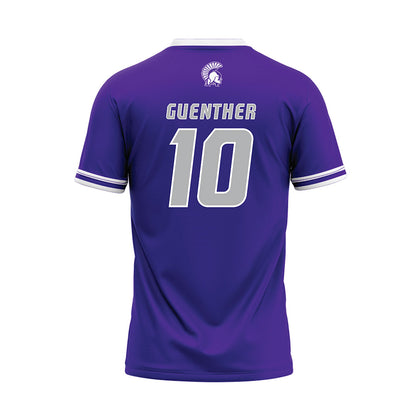 Winona - NCAA Baseball : Hunter Guenther - Purple Baseball Jersey-1