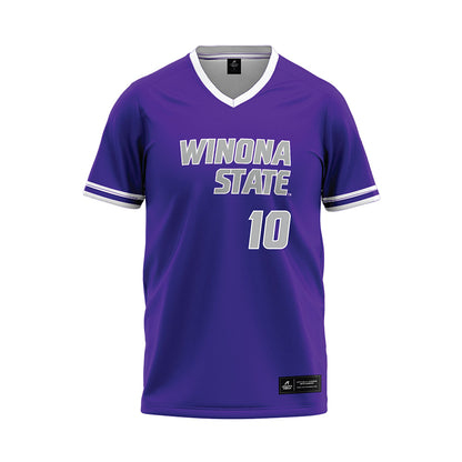 Winona - NCAA Baseball : Hunter Guenther - Purple Baseball Jersey-0