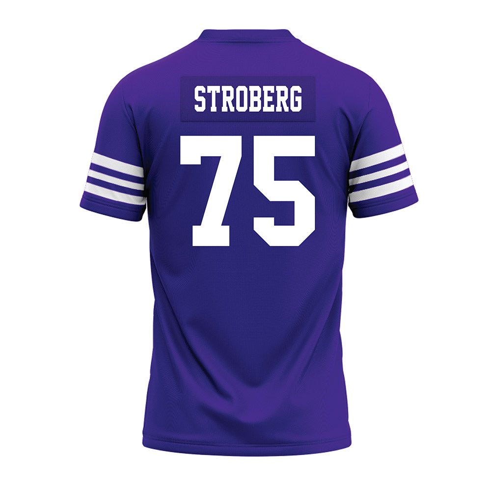 Winona - NCAA Football : Jason Stroberg - Purple Premium Football Jersey-1