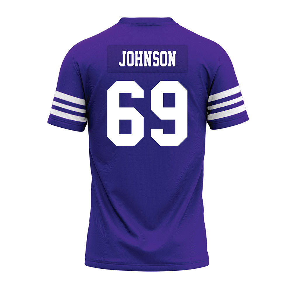 Winona - NCAA Football : Riley Johnson - Purple Premium Football Jersey-1