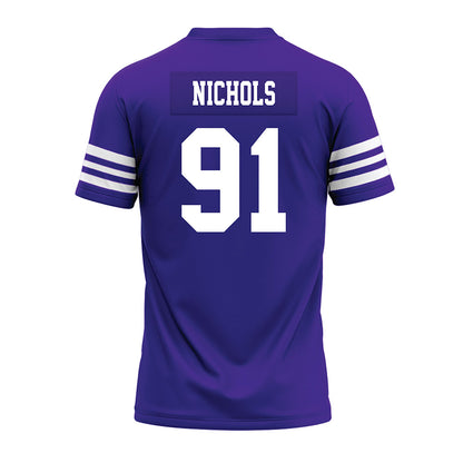 Winona - NCAA Football : Tyler Nichols - Purple Premium Football Jersey-1