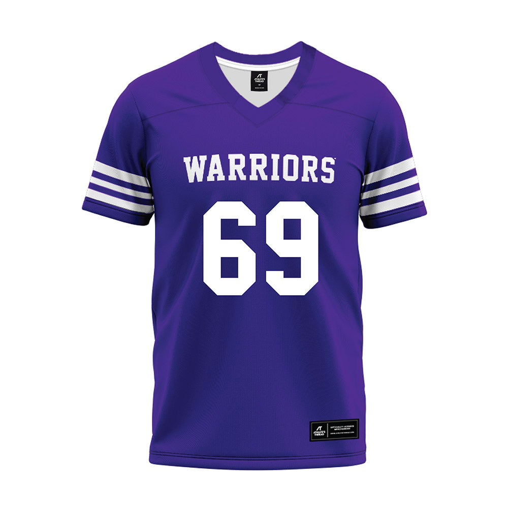 Winona - NCAA Football : Riley Johnson - Purple Premium Football Jersey-0