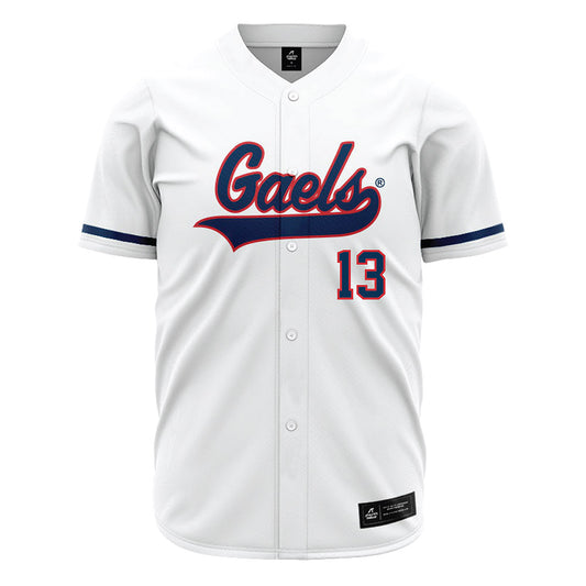 SMC - NCAA Baseball : Cam Staton - white Jersey-0