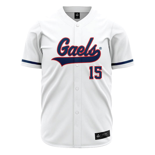 SMC - NCAA Baseball : Joseph Moreno - white Jersey-0