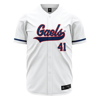 SMC - NCAA Baseball : Chase Wagner - white Jersey-0