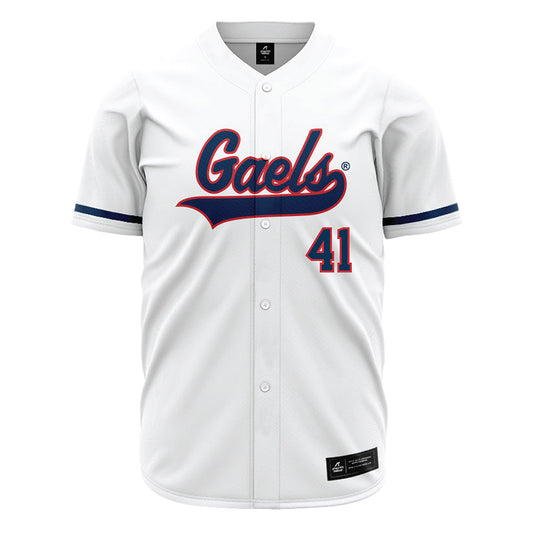 SMC - NCAA Baseball : Chase Wagner - white Jersey-0