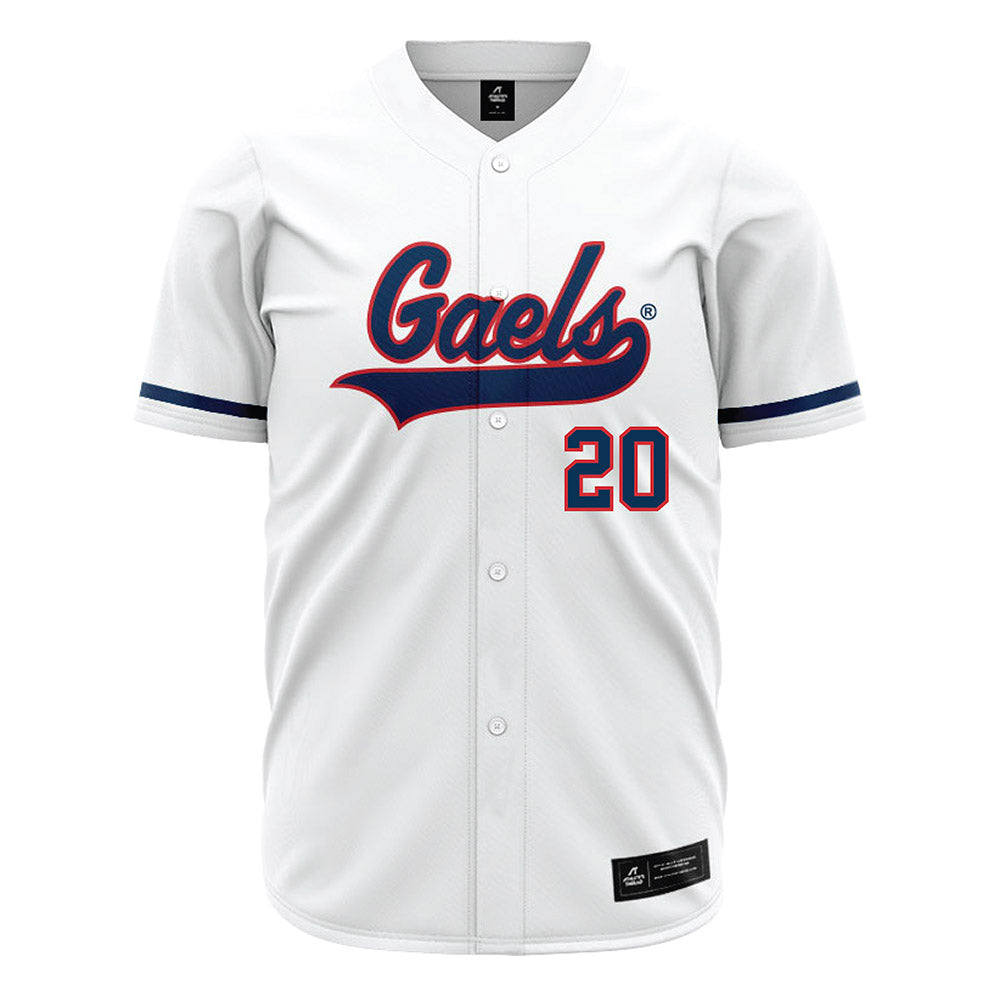 SMC - NCAA Baseball : David Roberts - white Jersey-0