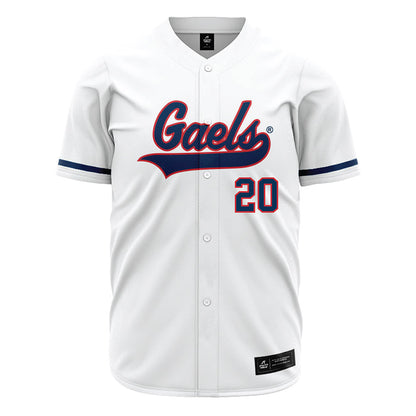 SMC - NCAA Baseball : David Roberts - white Jersey-0