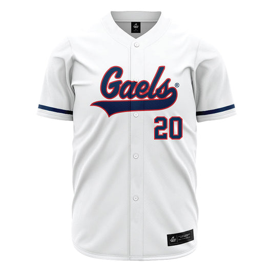 SMC - NCAA Baseball : David Roberts - white Jersey-0