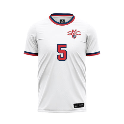SMC - NCAA Men's Soccer : Jaydon Whittaker - White Soccer Jersey-0