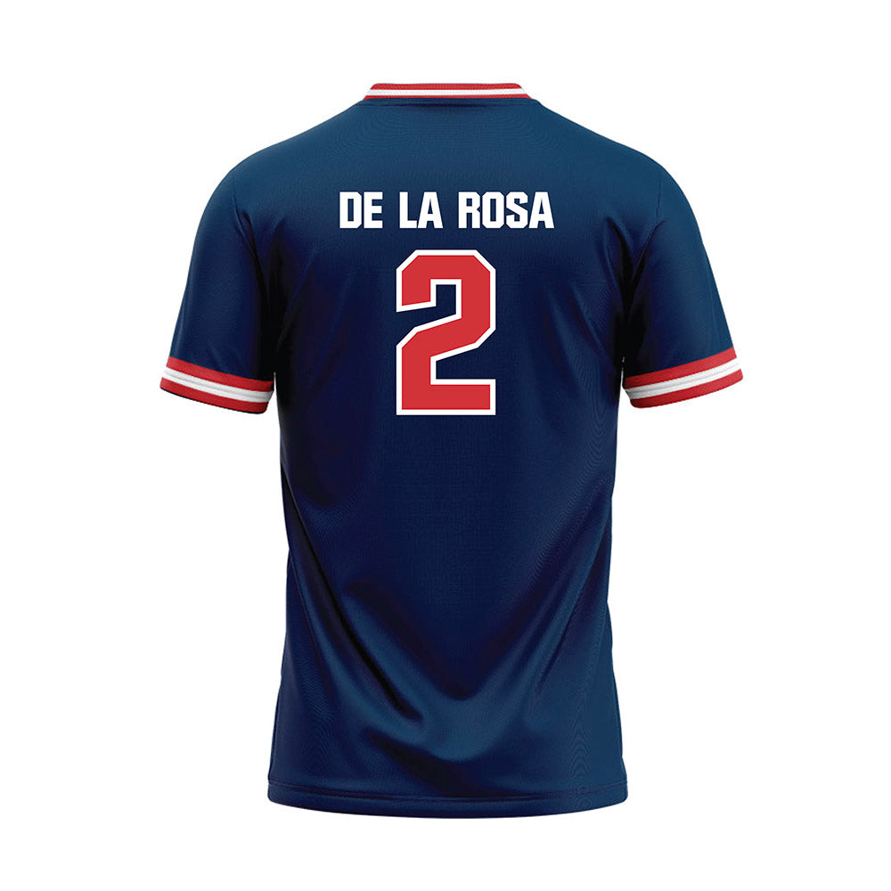 SMC - NCAA Softball : Andrea De La Rosa - Blue Baseball Jersey-1