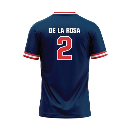 SMC - NCAA Softball : Andrea De La Rosa - Blue Baseball Jersey-1