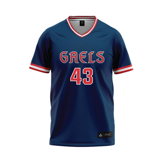 SMC - NCAA Softball : Camille Lara - Blue Baseball Jersey-0