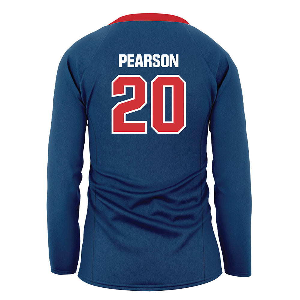 SMC - NCAA Women's Volleyball : Alayna Pearson - Blue Volleyball Jersey-1