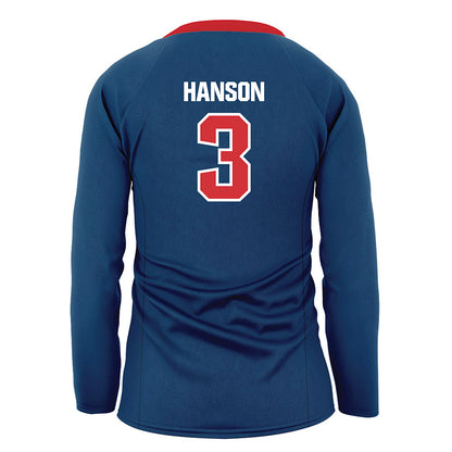 SMC - NCAA Women's Volleyball : Anna Hanson - Blue Volleyball Jersey-1