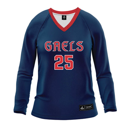 SMC - NCAA Women's Volleyball : Abby Castillon - Blue Volleyball Jersey-0