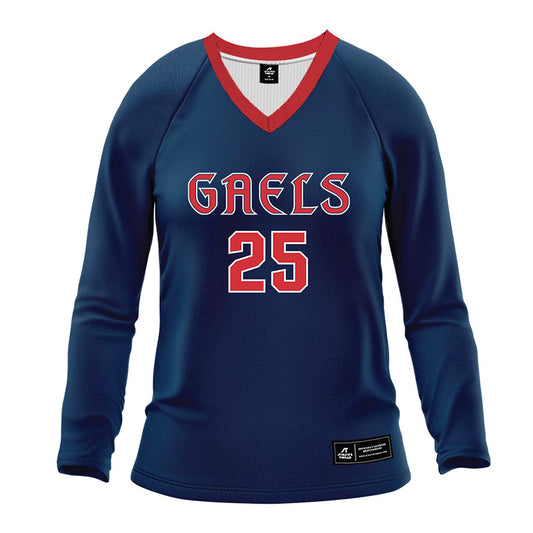 SMC - NCAA Women's Volleyball : Abby Castillon - Blue Volleyball Jersey-0