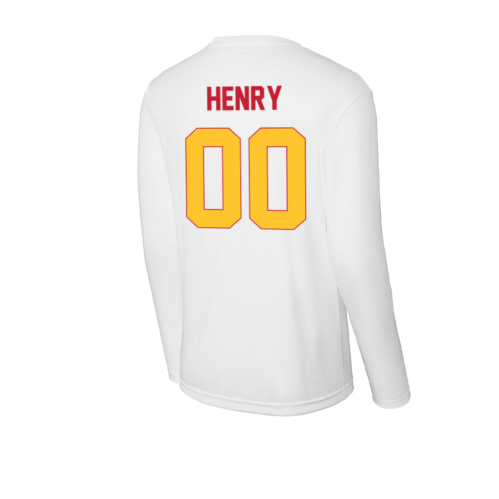 Ferris State - NCAA Football : Harkym Henry - Activewear Long Sleeve T-Shirt-1