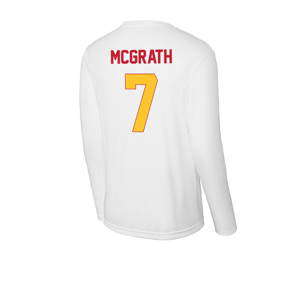Ferris State - NCAA Men's Ice Hockey : Connor McGrath - Activewear Long Sleeve T-Shirt-1