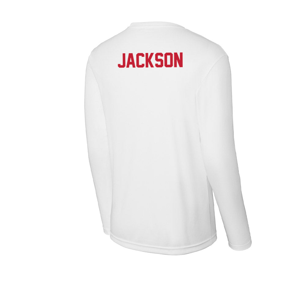 Ferris State - NCAA Men's Track & Field : Ignatius Jackson - Activewear Long Sleeve T-Shirt-1