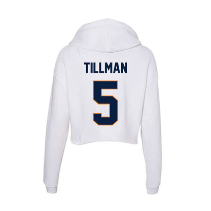UTEP - NCAA Football : TJ Tillman - Women's Crop Fleece Hooded Sweatshirt-1