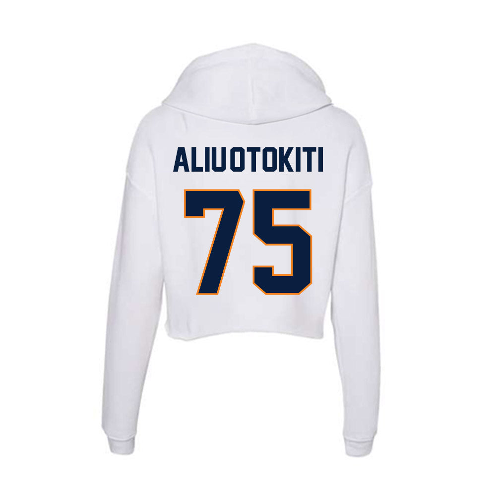 UTEP - NCAA Football : Omoruyi Aliu-Otokiti - Women's Crop Fleece Hoodie-1