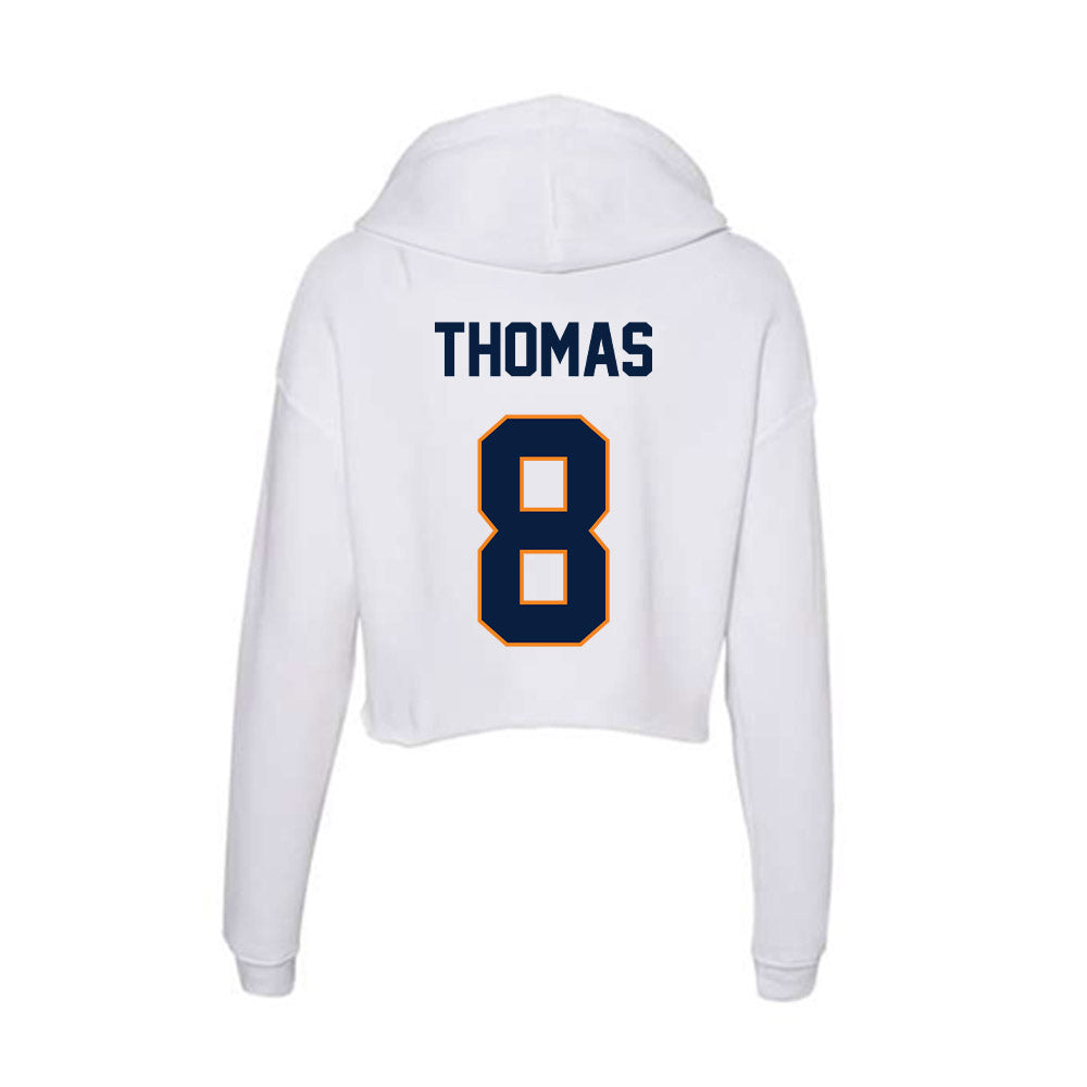 UTEP - NCAA Football : Kam Thomas - Women's Crop Fleece Hooded Sweatshirt-1