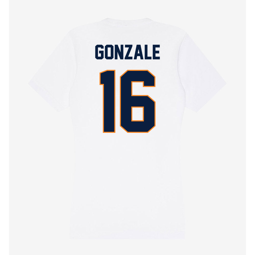 UTEP - NCAA Beach Volleyball : Alexa Gonzale - Women's V-Neck T-Shirt-1
