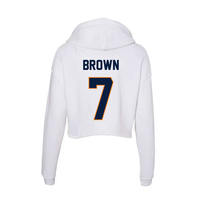 UTEP - NCAA Football : Jaylan Brown - Women's Crop Fleece Hoodie-1