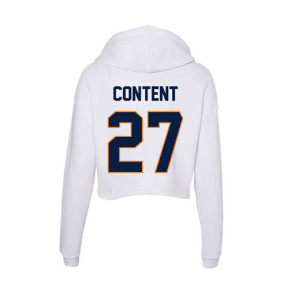 UTEP - NCAA Football : Justin Content - Women's Crop Fleece Hooded Sweatshirt-1
