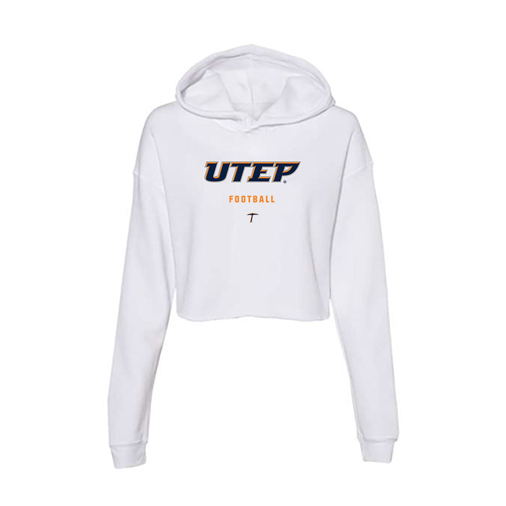 UTEP - NCAA Football : Latristan Thompson - Women's Crop Fleece Hooded Sweatshirt-0