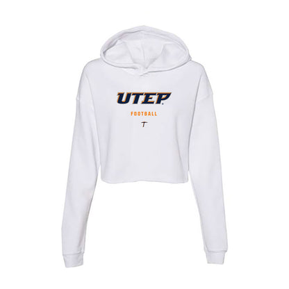 UTEP - NCAA Football : Latristan Thompson - Women's Crop Fleece Hooded Sweatshirt-0