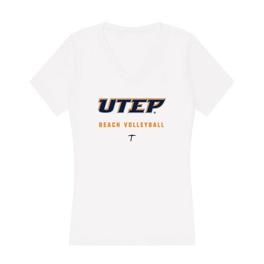 UTEP - NCAA Beach Volleyball : Mila Popovic - Women's V-Neck T-Shirt-0