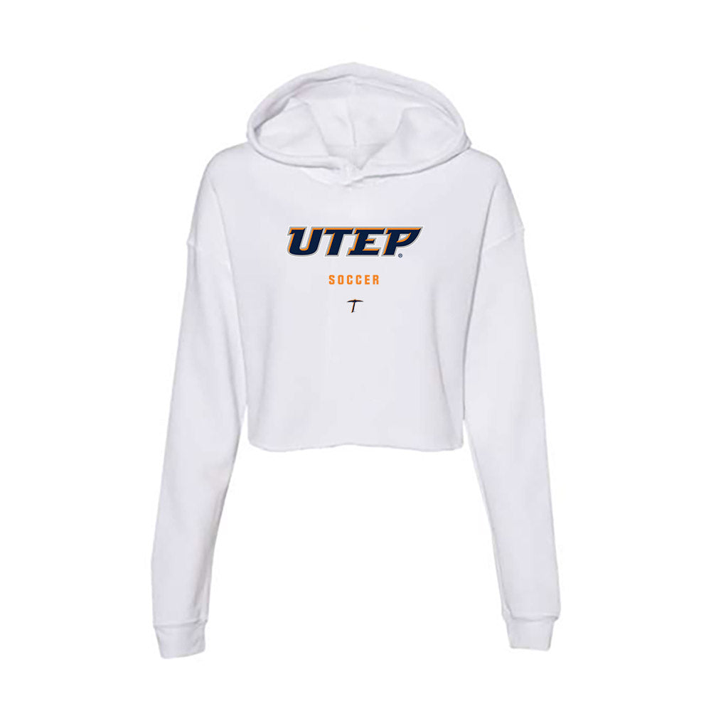 UTEP - NCAA Women's Soccer : gianna wilbur - Women's Crop Fleece Hooded Sweatshirt-0