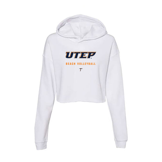UTEP - NCAA Beach Volleyball : Mia Theisler - Women's Crop Fleece Hoodie-0