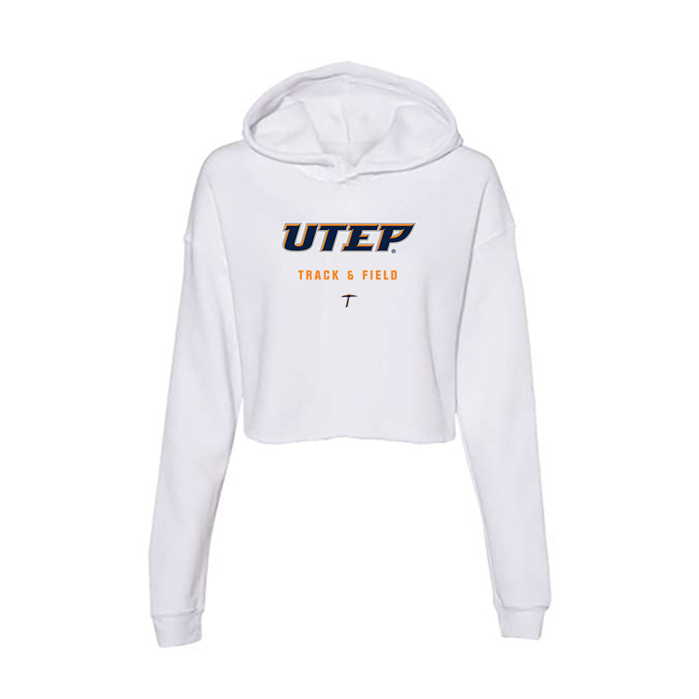 UTEP - NCAA Men's Track & Field : Mathew Polk - Women's Crop Fleece Hoodie-0