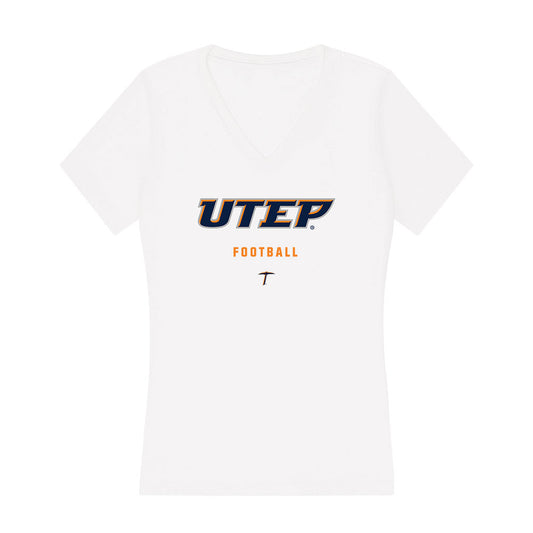 UTEP - NCAA Football : Chance Bell - Women's V-Neck T-Shirt-0
