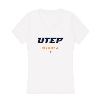 UTEP - NCAA Men's Basketball : Ahamad Bynum - Women's V-Neck T-Shirt-0
