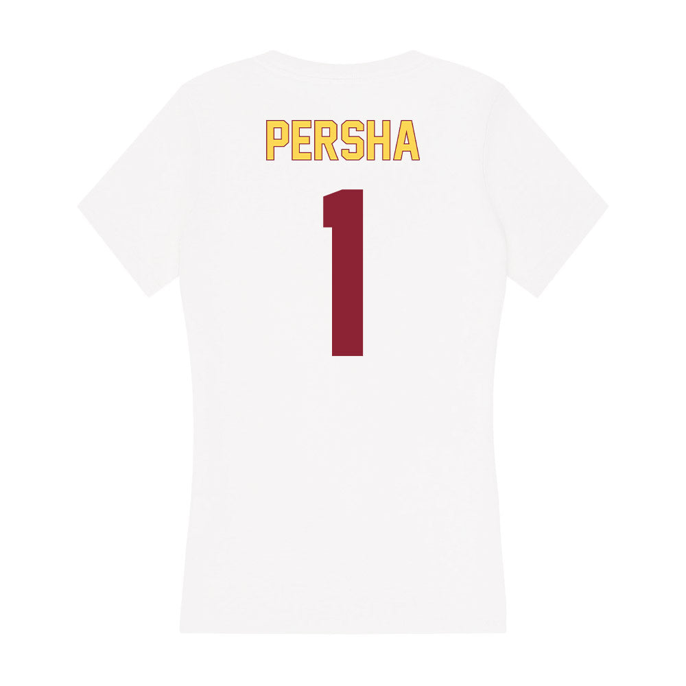 NSU - NCAA Women's Volleyball : Victoria Persha - Women's V-Neck T-Shirt-1