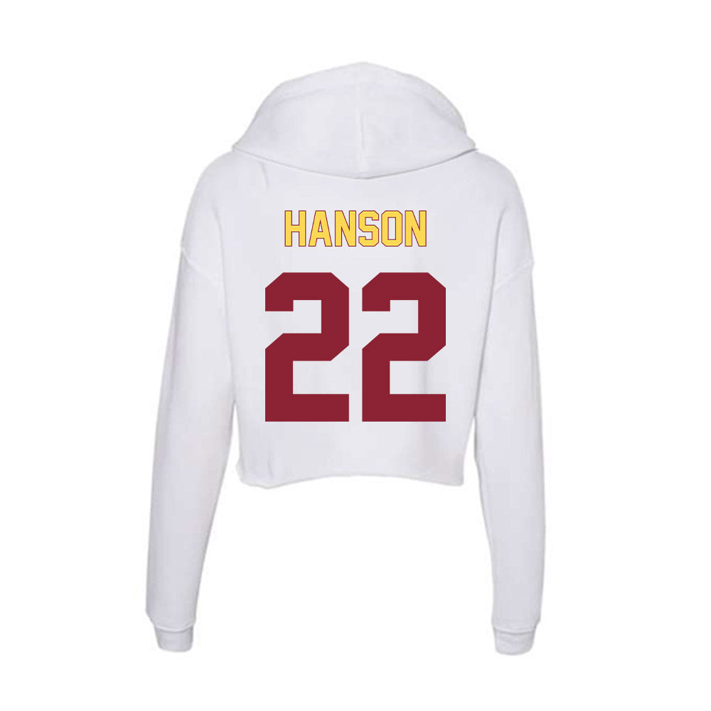 NSU - NCAA Women's Basketball : Ava Hanson - Women's Crop Fleece Hoodie-1