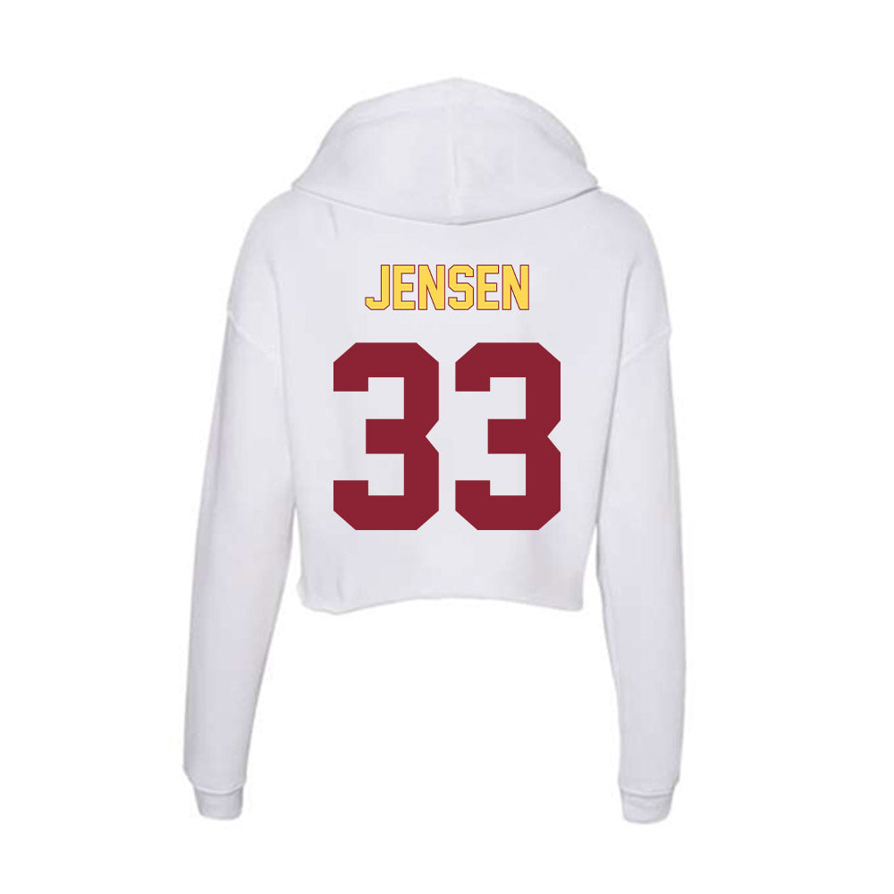 NSU - NCAA Women's Basketball : Brooke Jensen - Women's Crop Fleece Hoodie-1