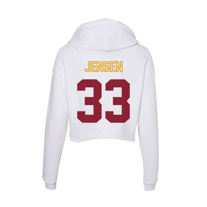 NSU - NCAA Women's Basketball : Brooke Jensen - Women's Crop Fleece Hoodie-1