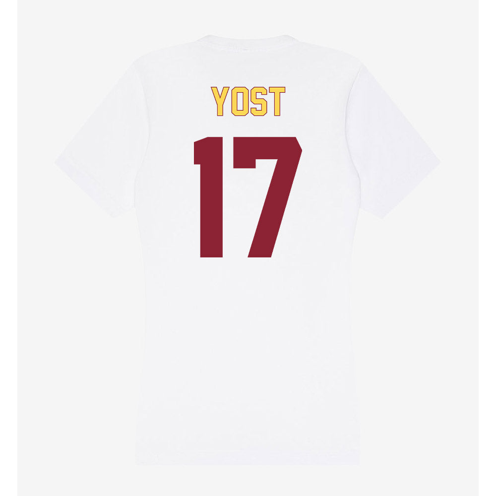NSU - NCAA Women's Volleyball : Ashley Yost - Women's V-Neck T-Shirt-1