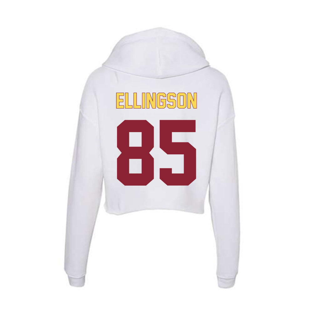 NSU - NCAA Football : Brock Ellingson - Women's Crop Fleece Hooded Sweatshirt-1